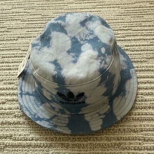 Adidas Cloudy Blue and White Bucket Hat